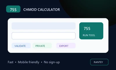 Chmod Calculator tool preview