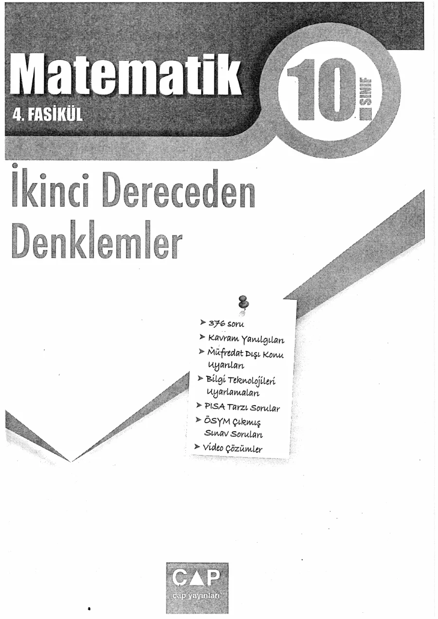 10. Sınıf Matematik Çap Fasikül 4 kapak görseli