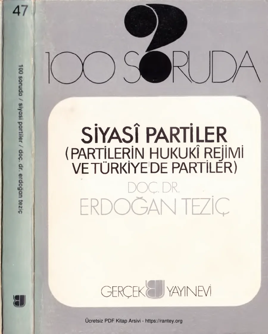 100 Soruda Siyasi Partiler Türkiyede Partiler kapak görseli