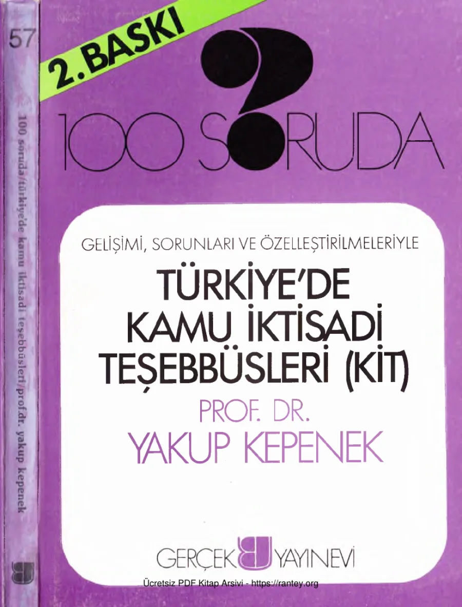 100 Soruda Türkiyede Kamu İktisadi Teşebbüsleri KİT kapak görseli