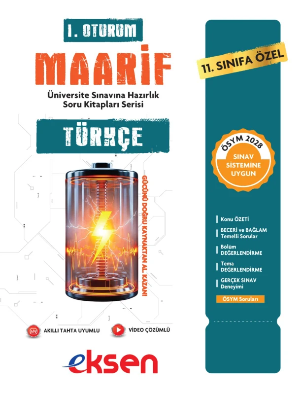 11. Sınıf Maarif Türkçe Soru Bankası kapak görseli