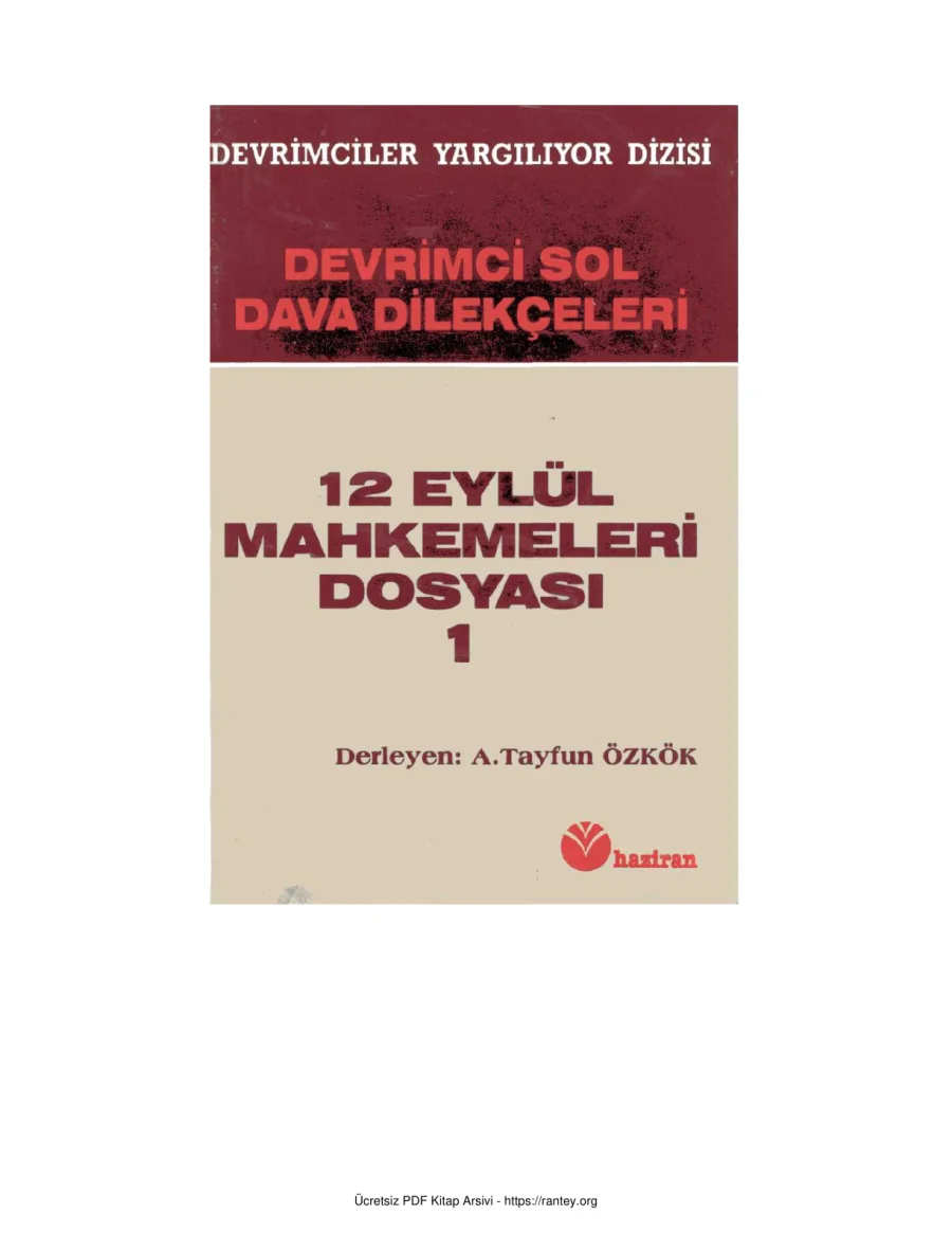 12 Eylül Mahkemeleri Dosyası 1 kapak görseli