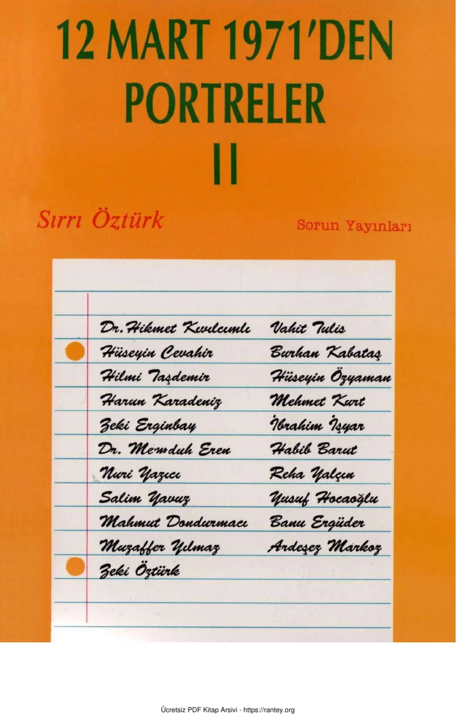 12 Mart 1971den Portreler II kapak görseli
