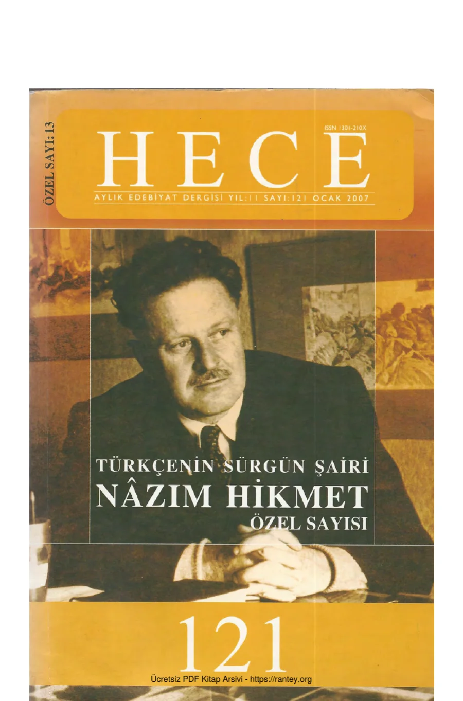 121 Ocak 2007 Nazım Hikmet Özel Sayısı kapak görseli