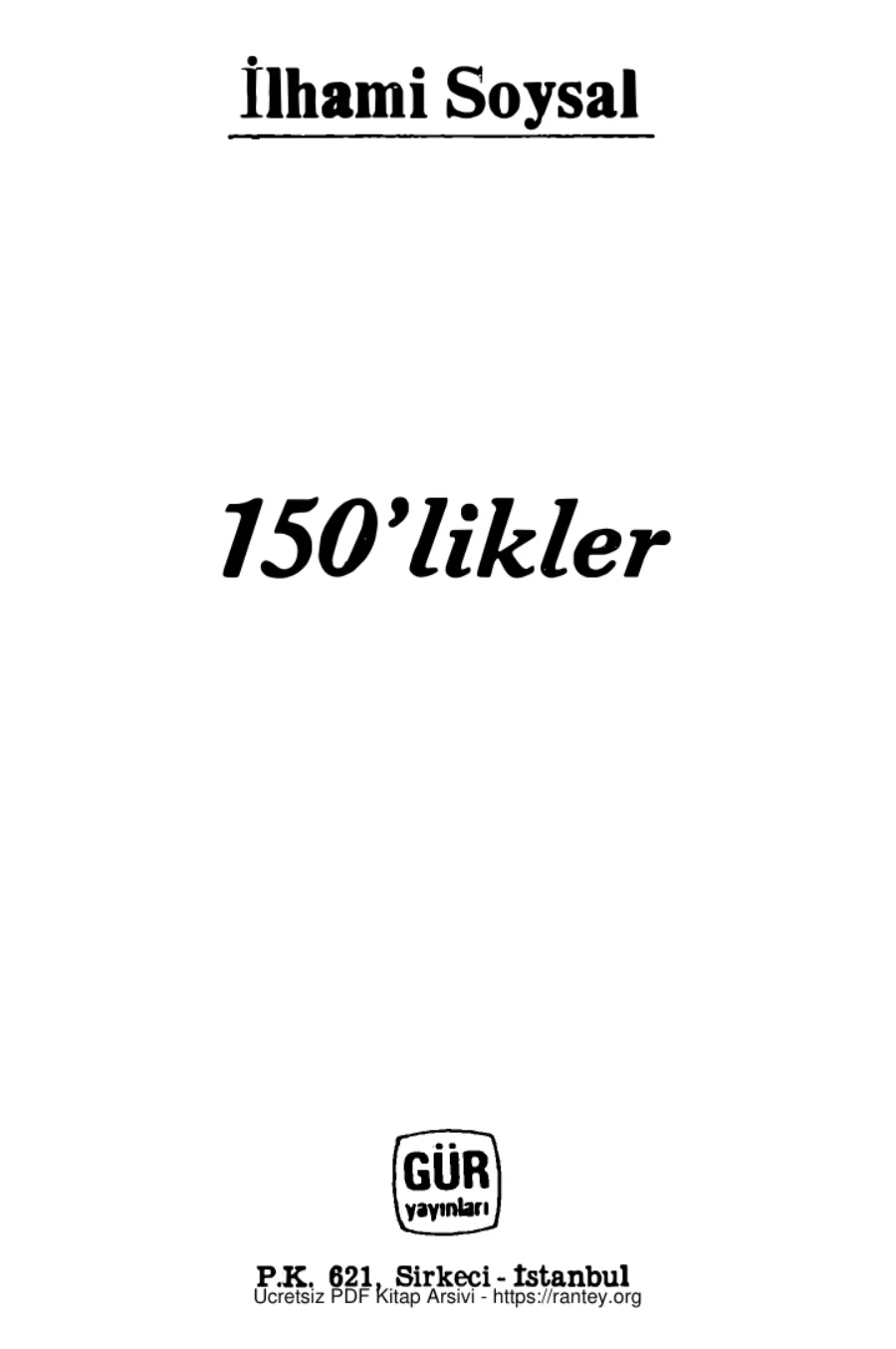 150likler Gür Yayınları kapak görseli