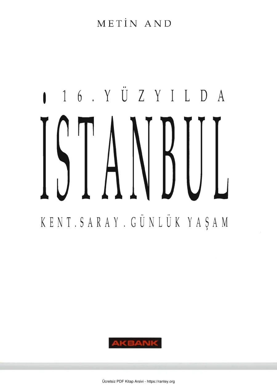 16 Yüzyılda İstanbul kapak görseli