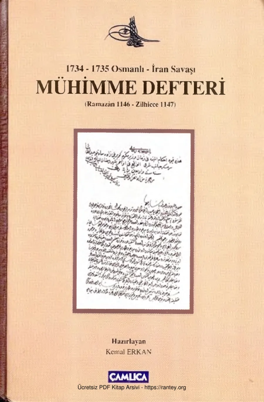 1735 Osmanlı İran Savaşı Mühimme Defteri kapak görseli