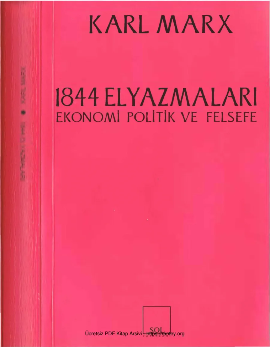 1844 El Yazmaları Ekonomi Politik ve Felsefe kapak görseli
