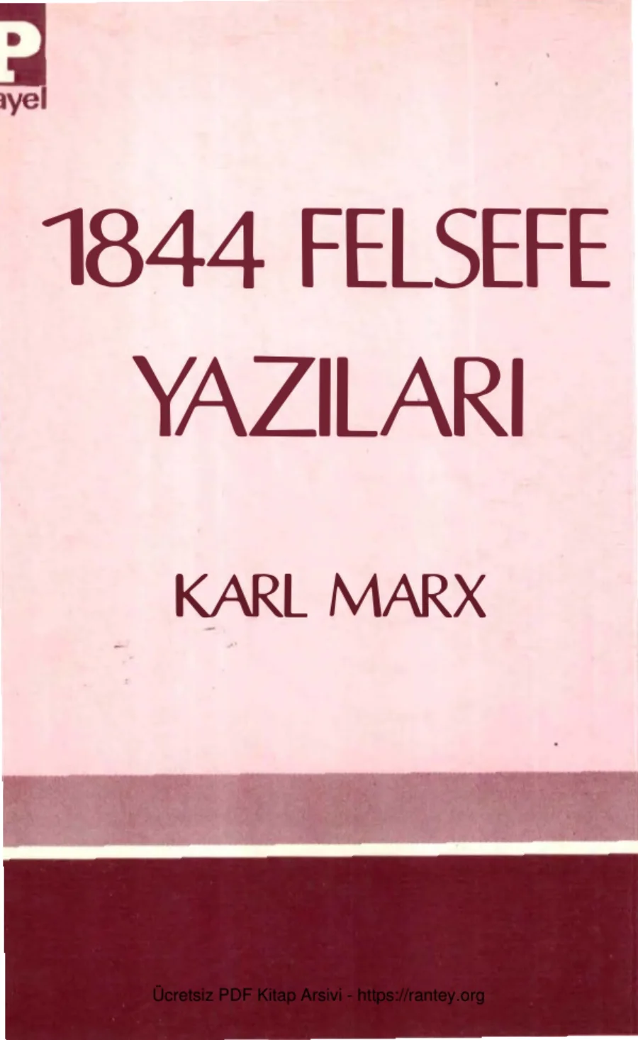 1844 Felsefe Yazıları kapak görseli