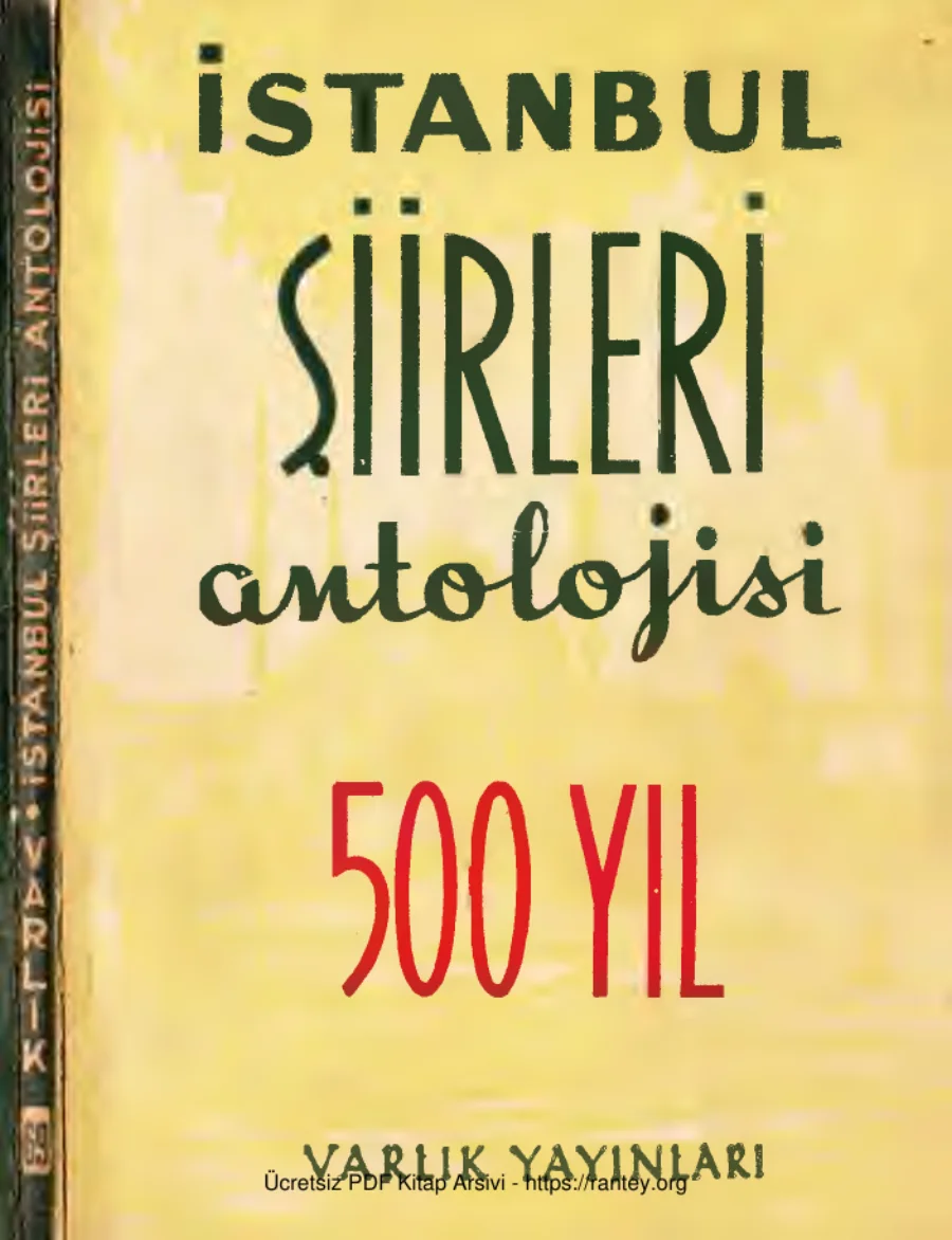 1953 İstanbul Şiirleri Antolojisi 500 Yıl Varlık Yay 1953 kapak görseli