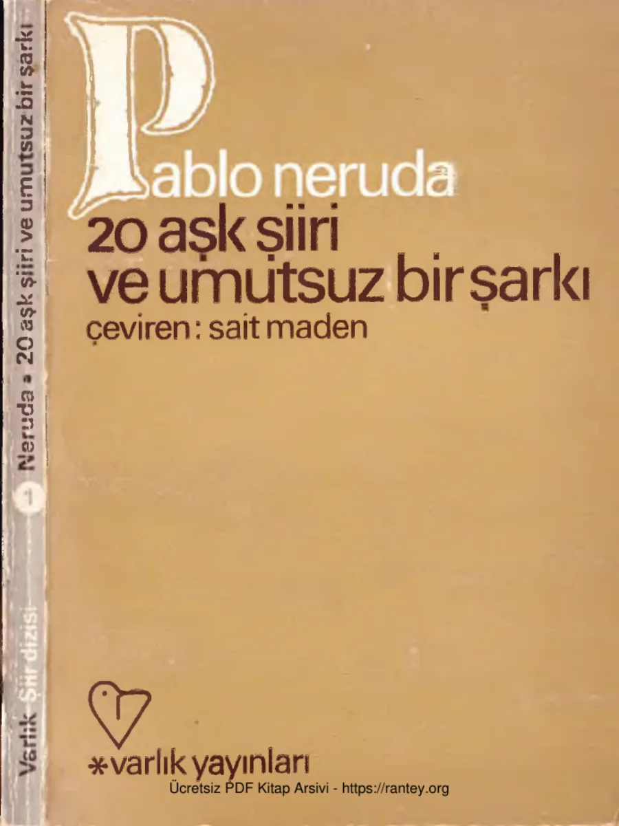 20 Aşk Şiiri ve Umutsuz Bir Şarkı Varlık Yayınları kapak görseli