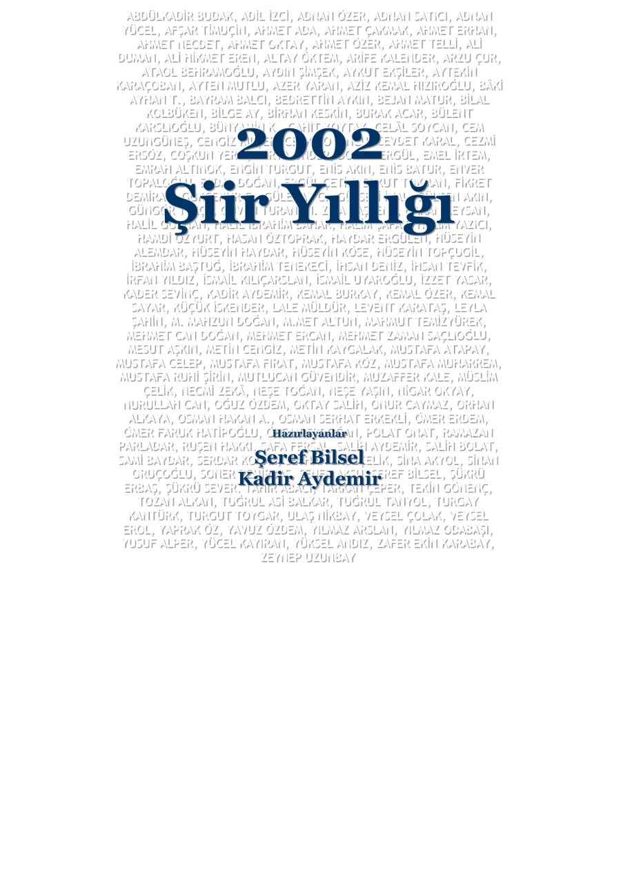 2002 Şiir Yıllığı kapak görseli