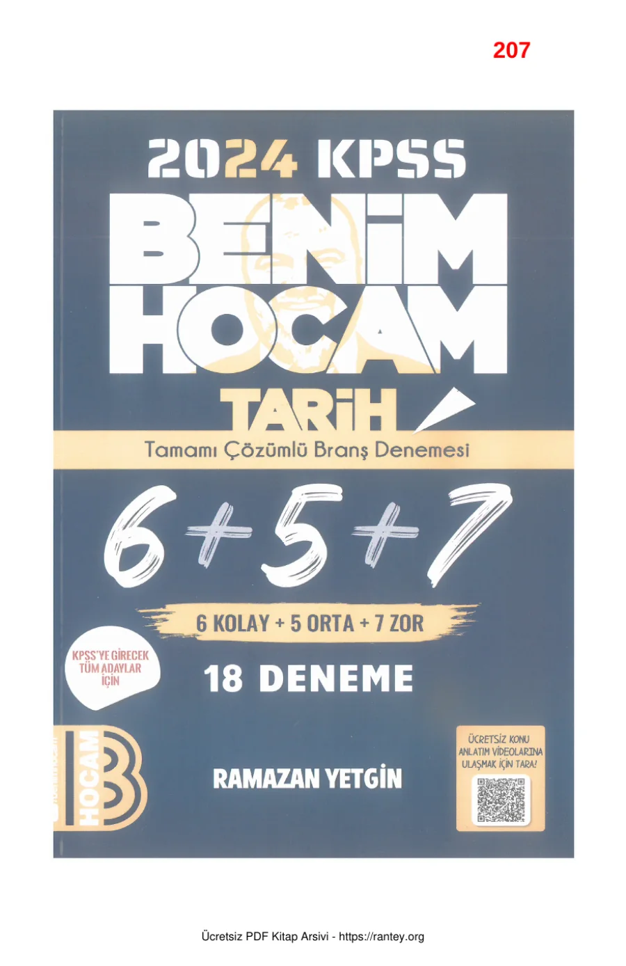2024 BENİM HOCAM TARİH 18 Lİ BRANŞ DENEME kapak görseli