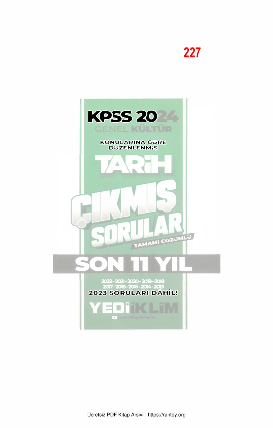 2024 Yediiklim Tarih Çıkmış Sorular kapak görseli
