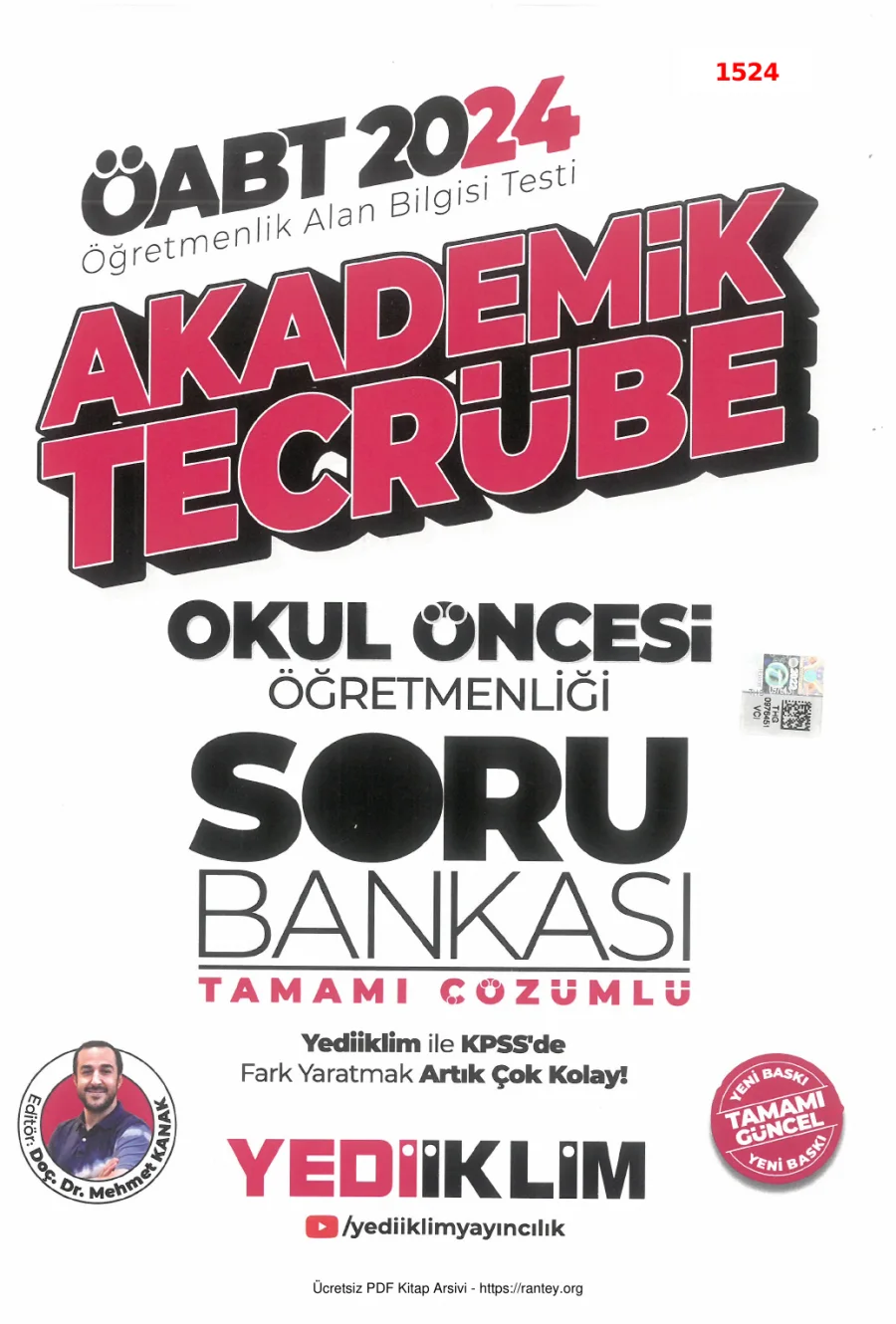 2024 Yediiklim tecrube oabt okul oncesi soru bankası kapak görseli