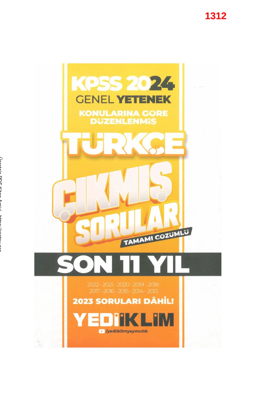 2024 Yediiklim Türkçe son 11 yıl çıkmış sorular kapak görseli