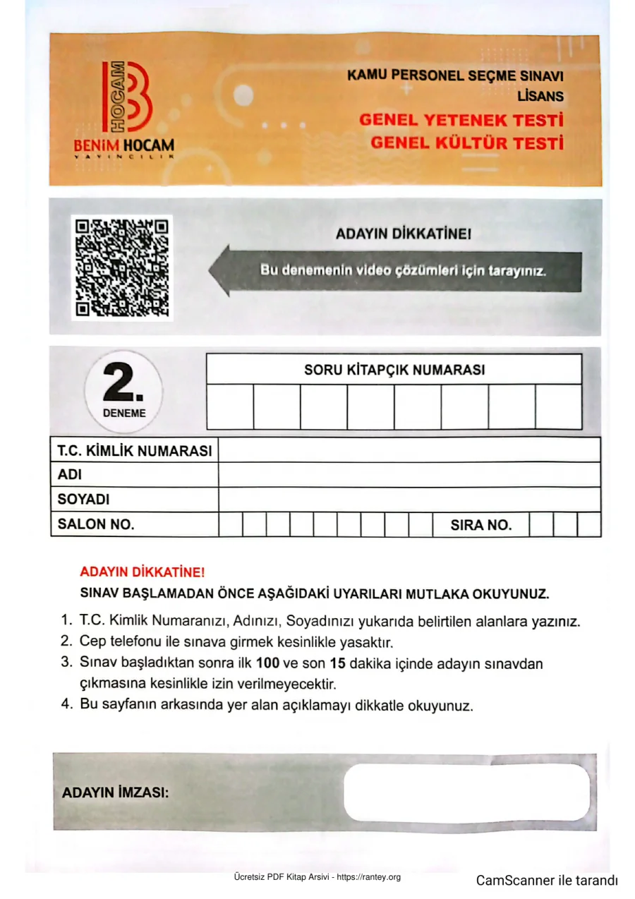 2026 BENİM HOCAM 2 KPSS TG kapak görseli