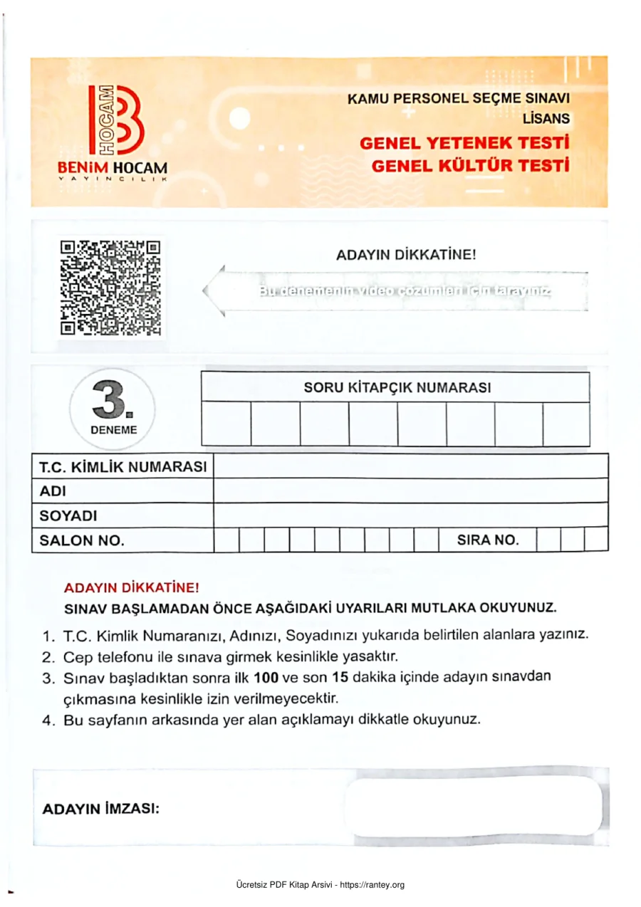 2026 BENİM HOCAM 3 KPSS TG kapak görseli