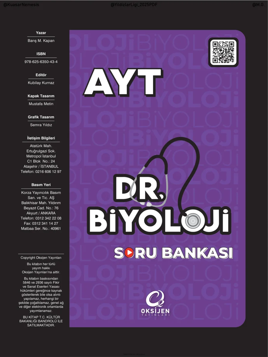 2026 Dr DOKTOR AYT BİYOLOJİ SB kapak görseli