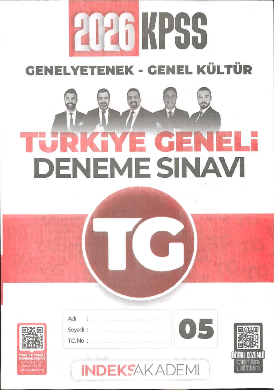 2026 İNDEKS KPSS TG 5 kapak görseli