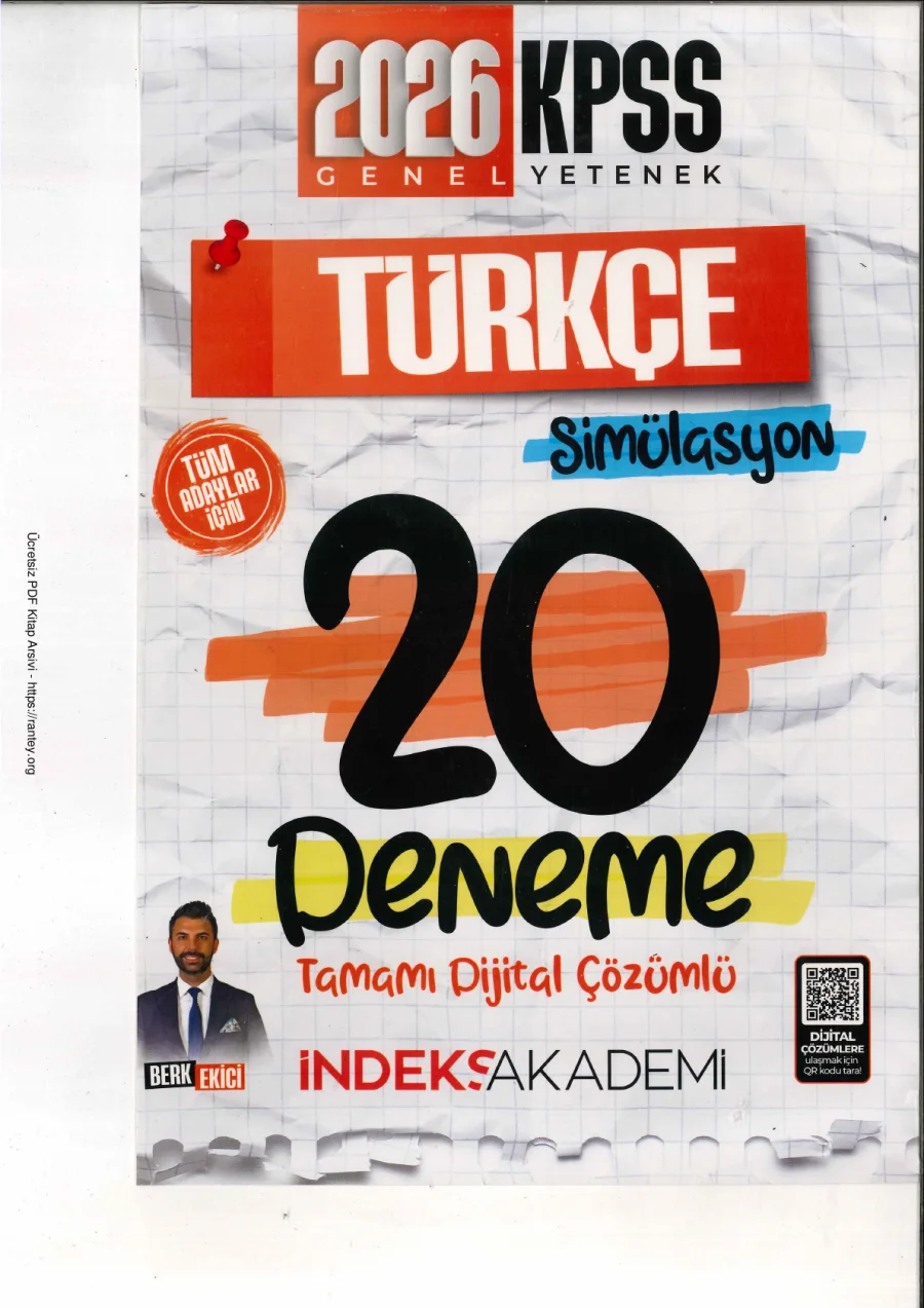 2026 İndeks KPSS Türkçe 20 Deneme kapak görseli