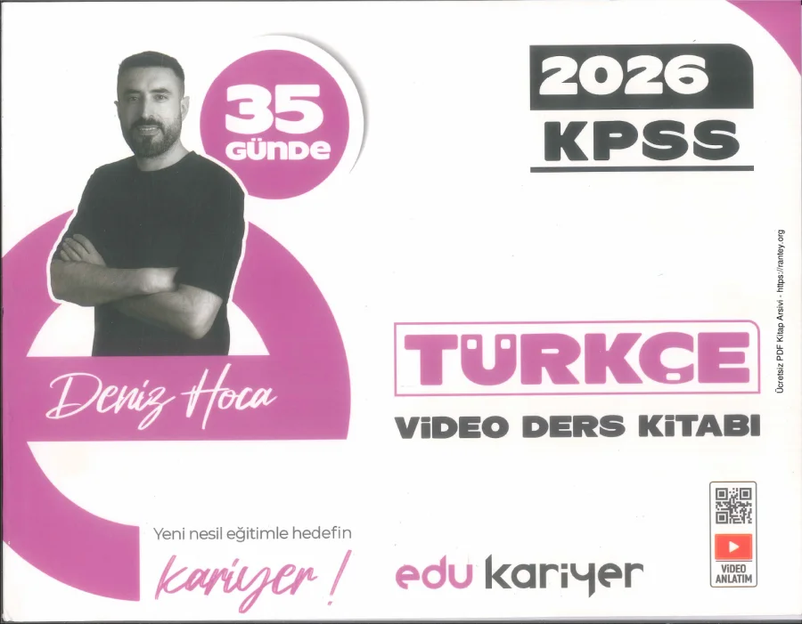 2026 Kpss 35 günde Deniz Hoca Türkçe Video Ders Notu 1 kapak görseli