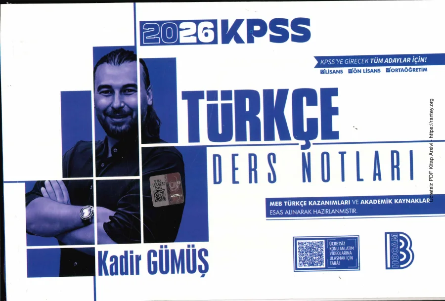 2026 KPSS BENİM HOCAM TURKCE DERS NOT SORU BANKASI 1 kapak görseli
