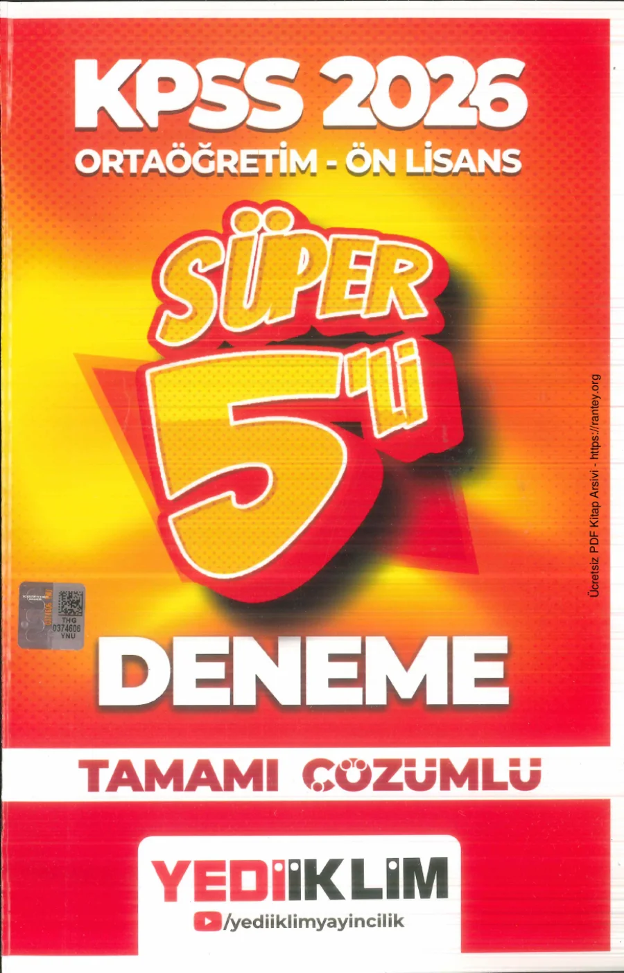 2026 KPSS YEDIIKLIM SUPER 5 LI DENEME kapak görseli