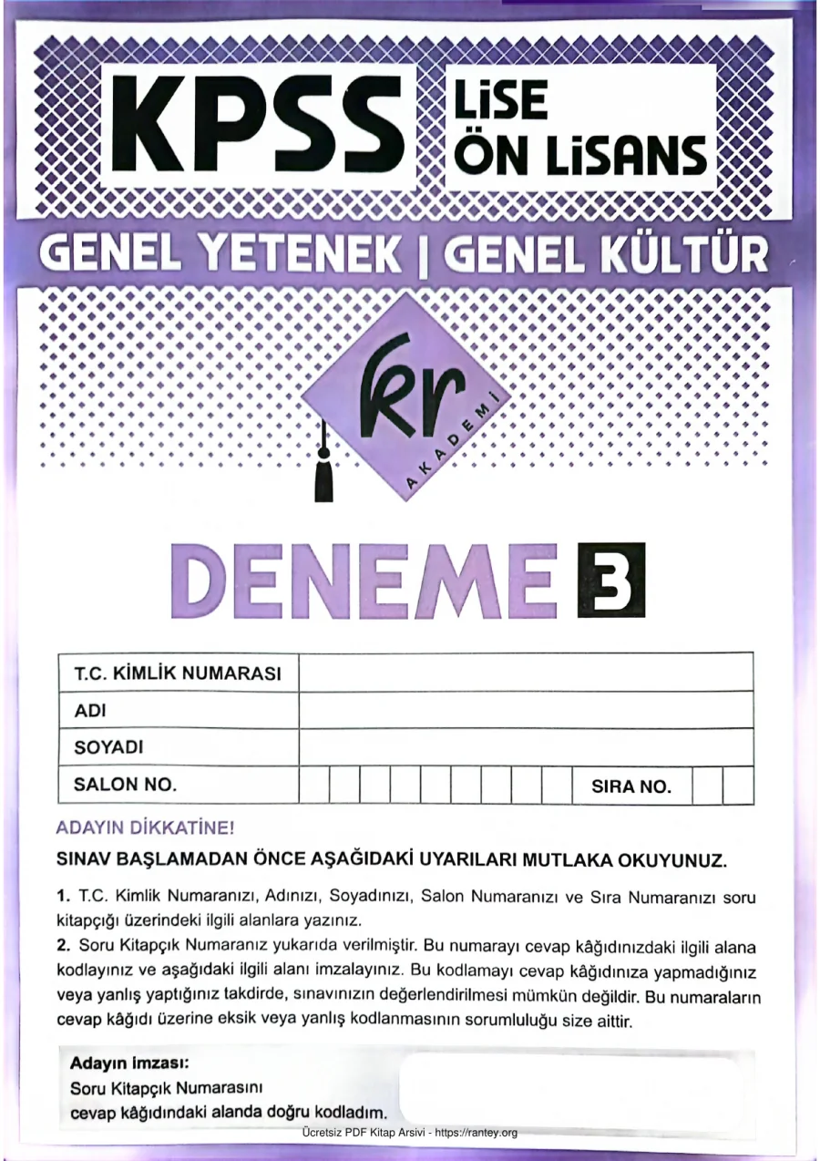 2026 KR AKADEMİ LİSE ÖN LİSANS T G 3 kapak görseli