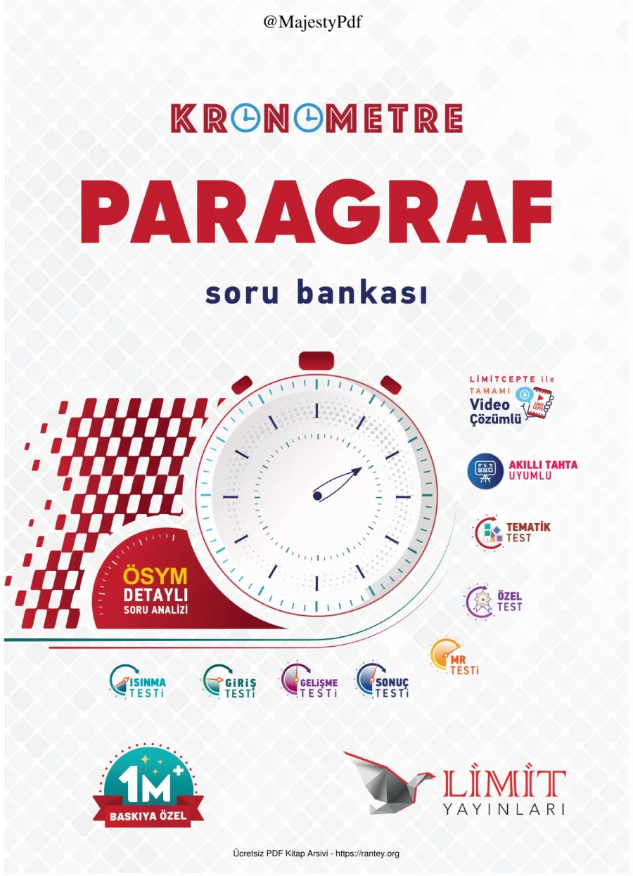 2026 LIMIT KRONOMETRE PARAGRAF SORU BANKASI kapak görseli