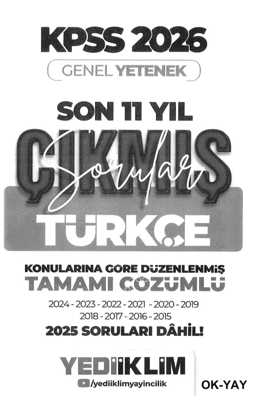 2026 Türkçe Son 11 Yıl Çıkmış Sorular kapak görseli