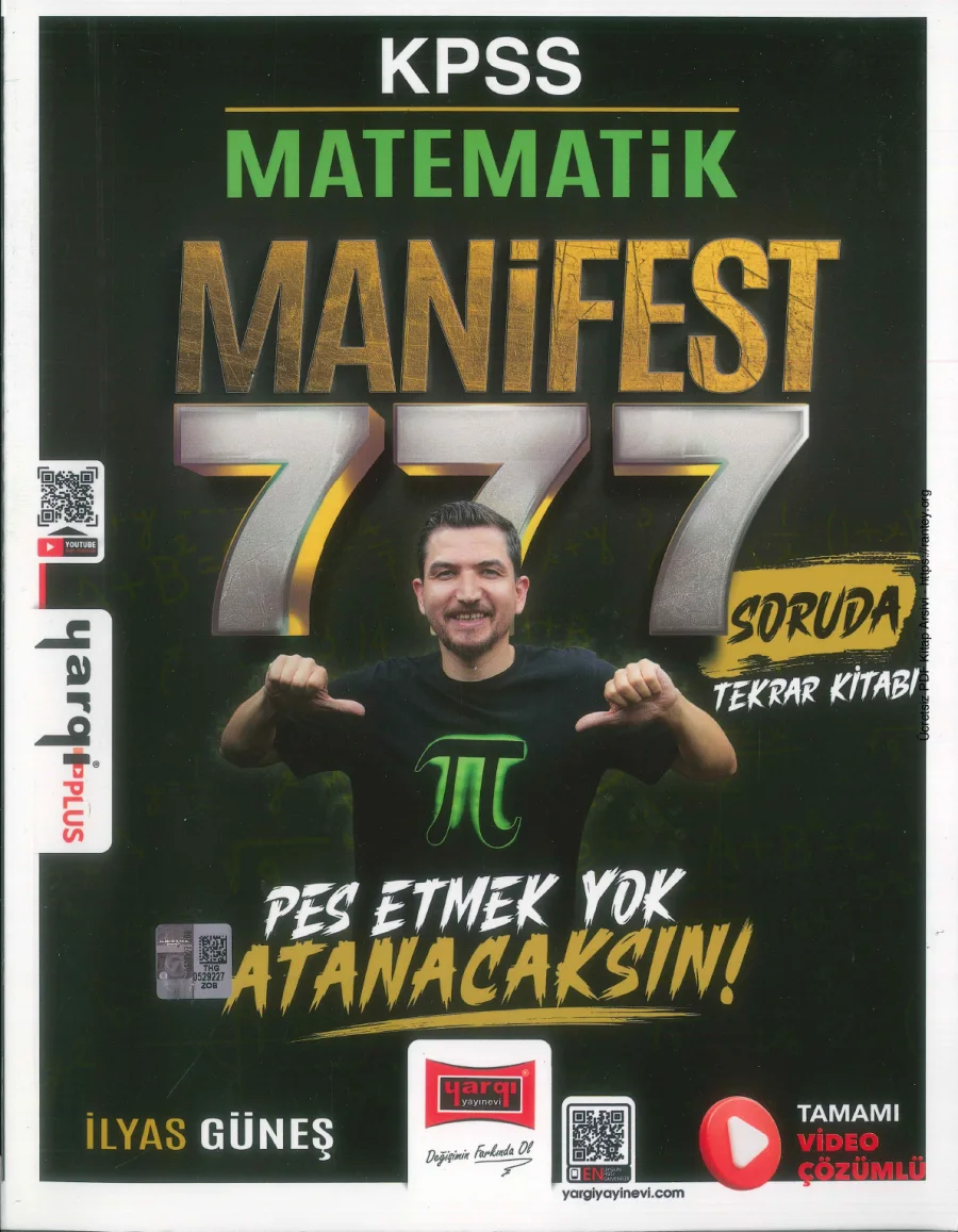 2026 YARGI KPSS MATEMATIK MANIFEST 777 SORU DA TEKRAR kapak görseli