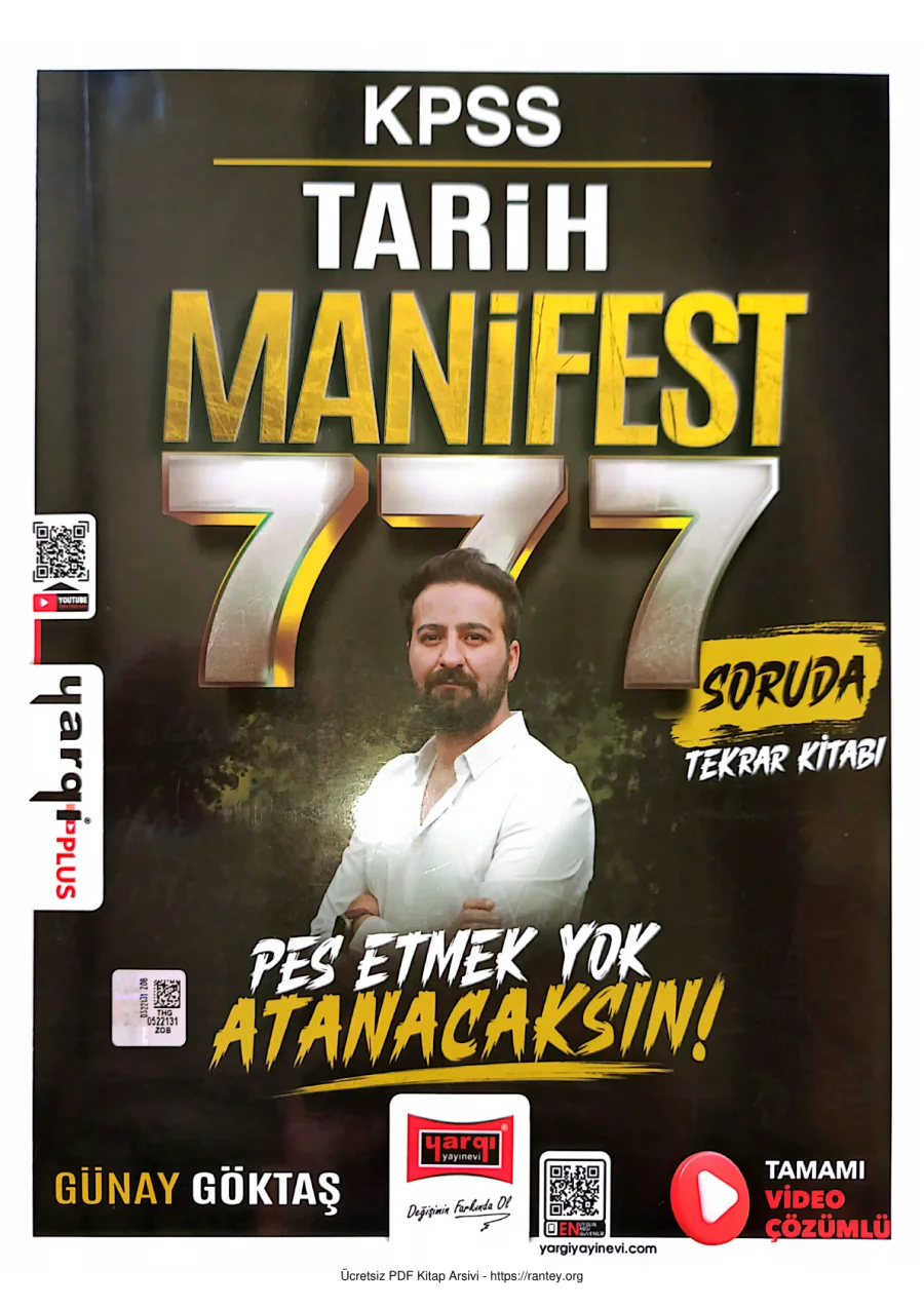 2026 YARGI KPSS TARİH MANİFEST 777 SORUDA TEKRAR KİTABİ kapak görseli