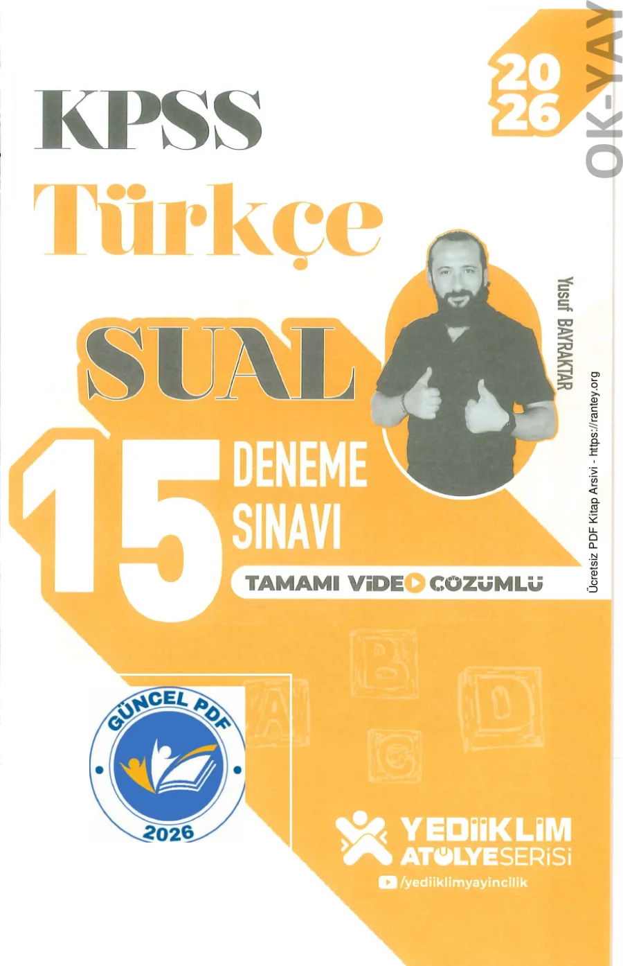 2026 YEDİİKLİM ATÖLYE SUAL Türkçe 15 DENEME kapak görseli