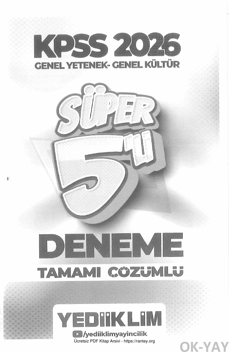 2026 YEDİİKLİM GYGK SÜPER 5 Lİ DENEME kapak görseli