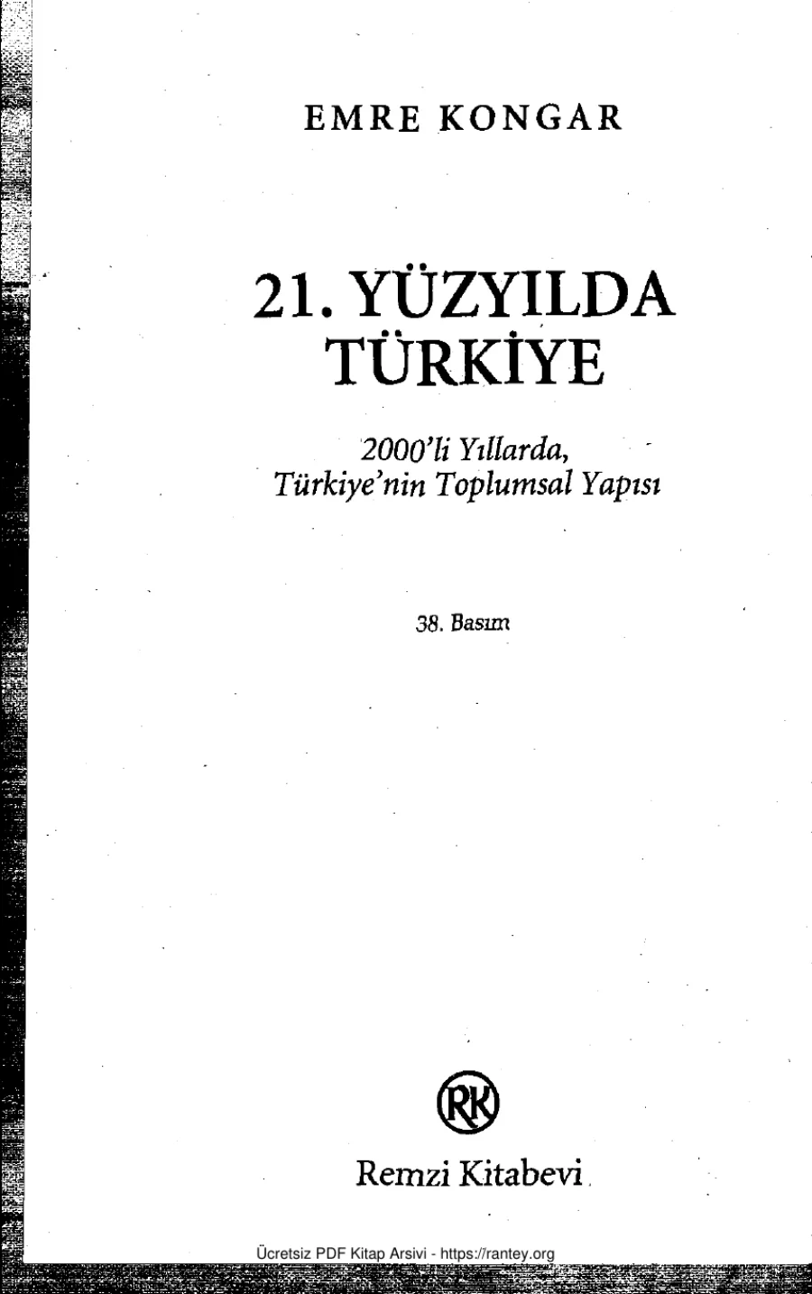 21 Yüzyılda Türkiye 2000 li Yıllarda Türkiye nin Toplumsal Yapısı kapak görseli