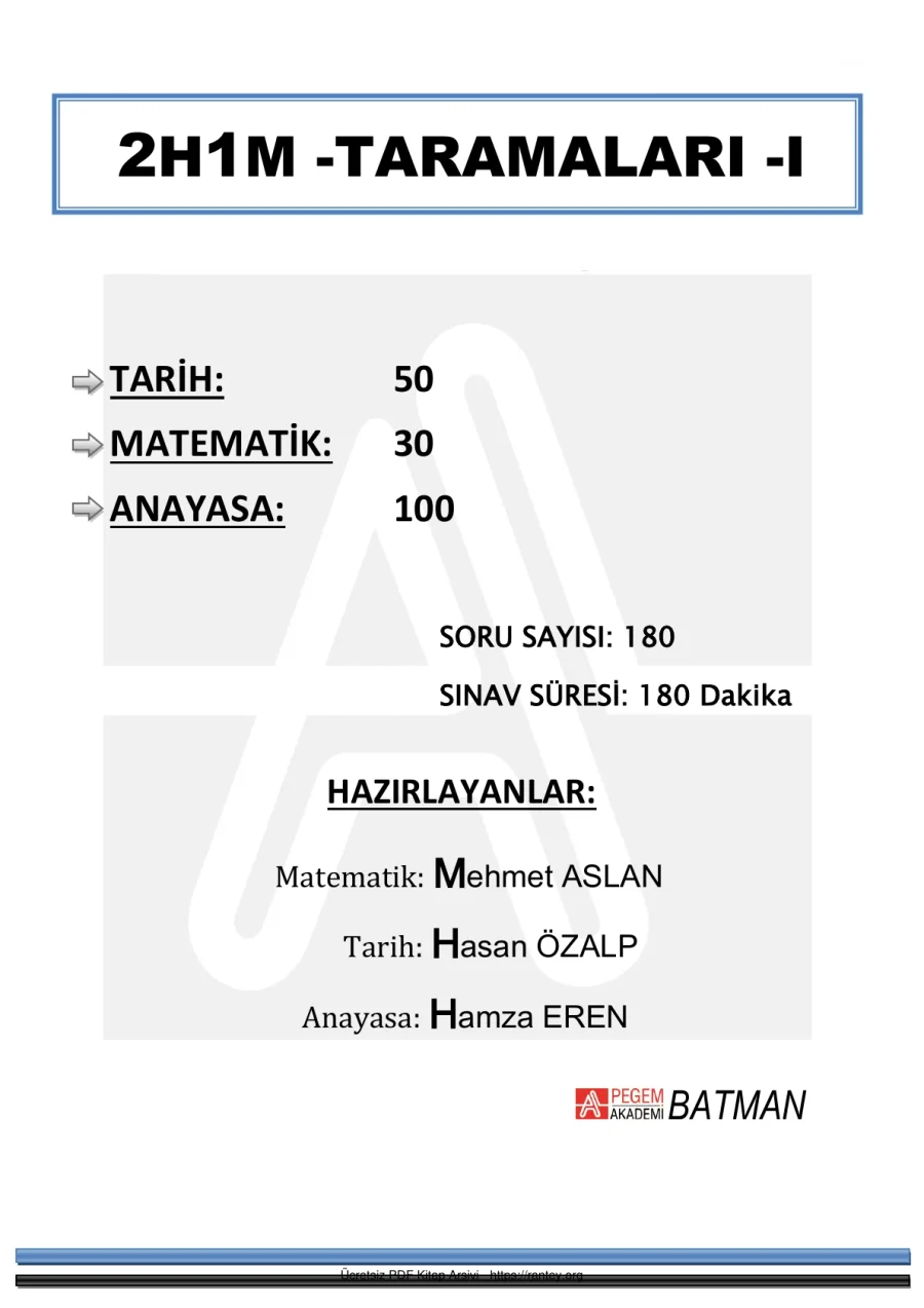 2H1M TARAMALARI I kapak görseli