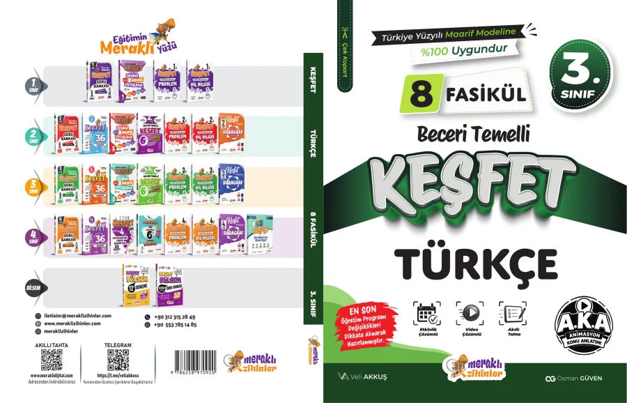 3. Sınıf Beceri Temelli Türkçe 8 Fasikül Keşfet kapak görseli