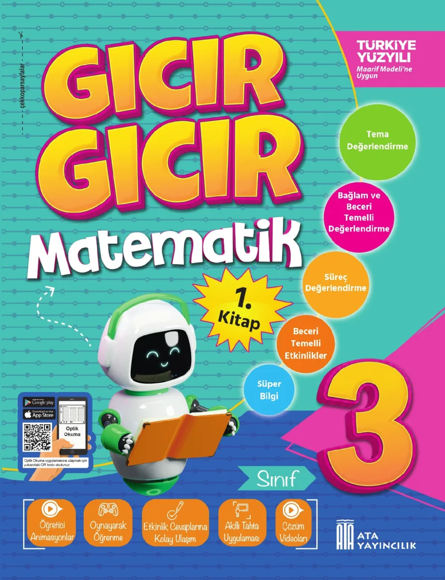 3. Sınıf Gıcır Gıcır Matematik 1. Kitap kapak görseli