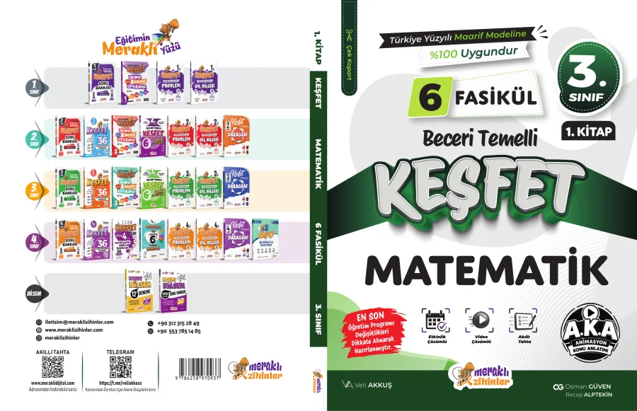 3. Sınıf Keşfet Beceri Temelli Matematik 1. Kitap kapak görseli