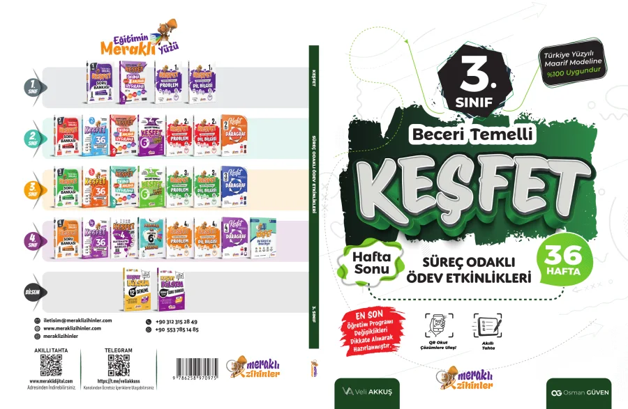 3. Sınıf Keşfet Beceri Temelli Süreç Odaklı Ödev Etkinlikleri 36 Haftalık kapak görseli