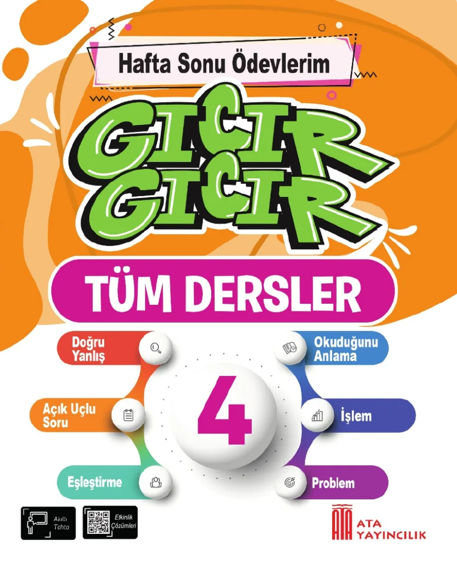 4. Sınıf Gıcır Gıcır Hafta Sonu Ödevlerim Tüm Dersler kapak görseli