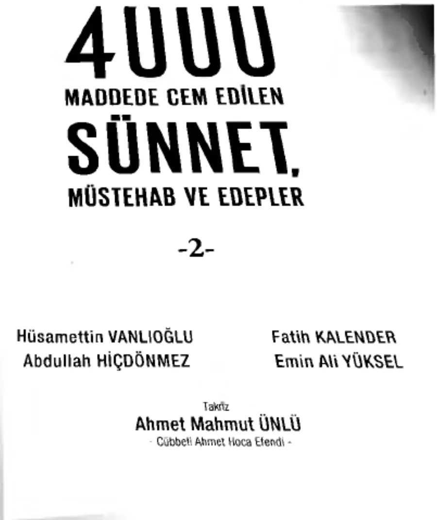 4000 Maddede Sünnet, Müstehab ve Edepler Cilt 2 PDF kapak görseli
