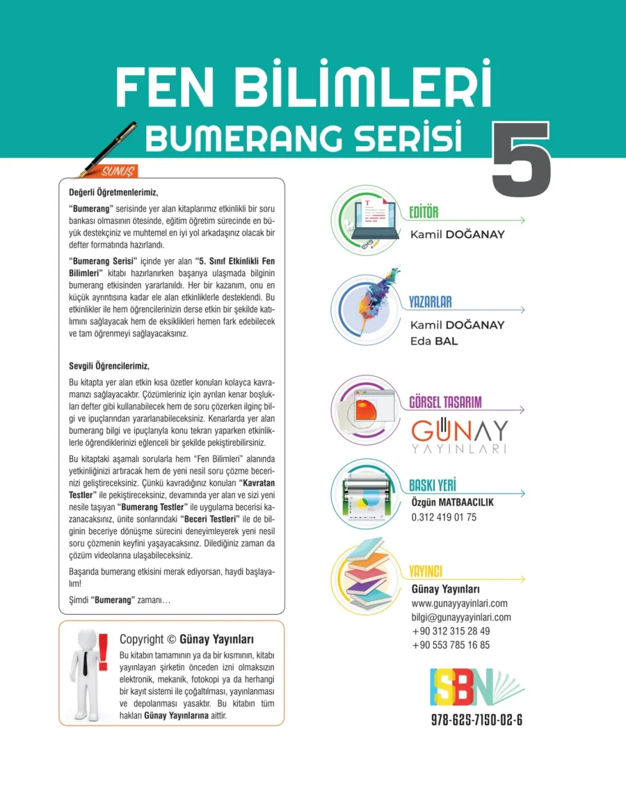 5. Sınıf Bumerang Fen Bilimleri kapak görseli