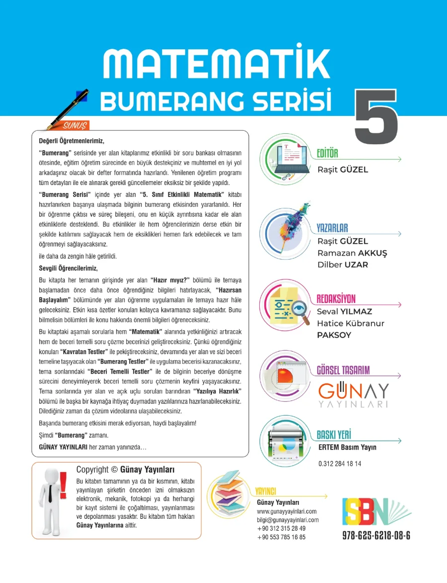 5. Sınıf Matematik Bumerang 1. Tema kapak görseli