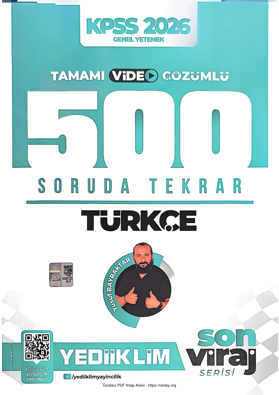 500 SORUDA TURKCE SORU BANKASI SON VİRAJ YEDİİKLİM 2026 kapak görseli