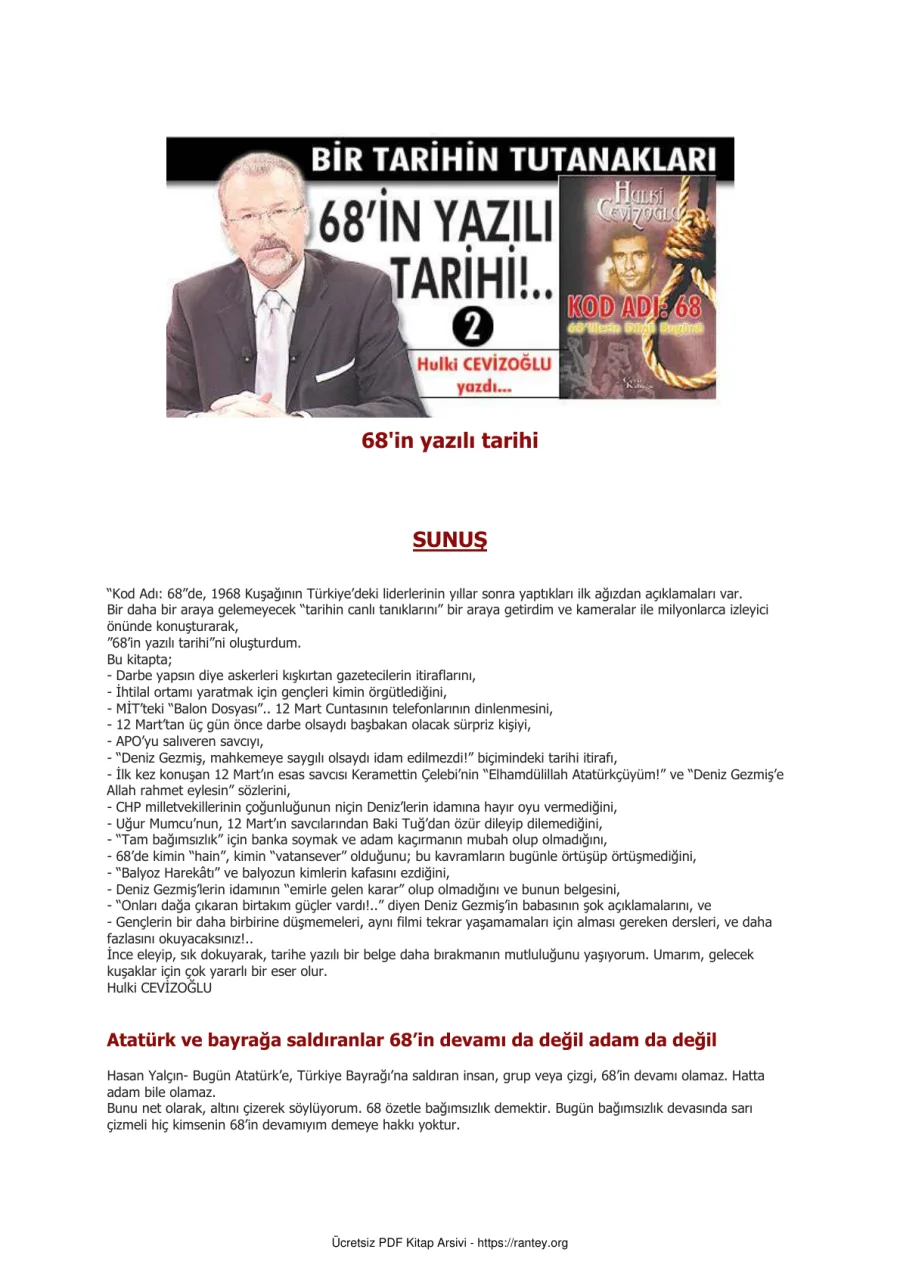 68 in Yazili Tarihi kapak görseli