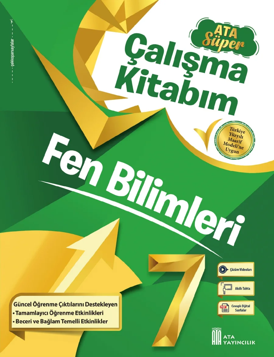 7. Sınıf Fen Bilimleri Ata Süper Çalışma Kitabım kapak görseli