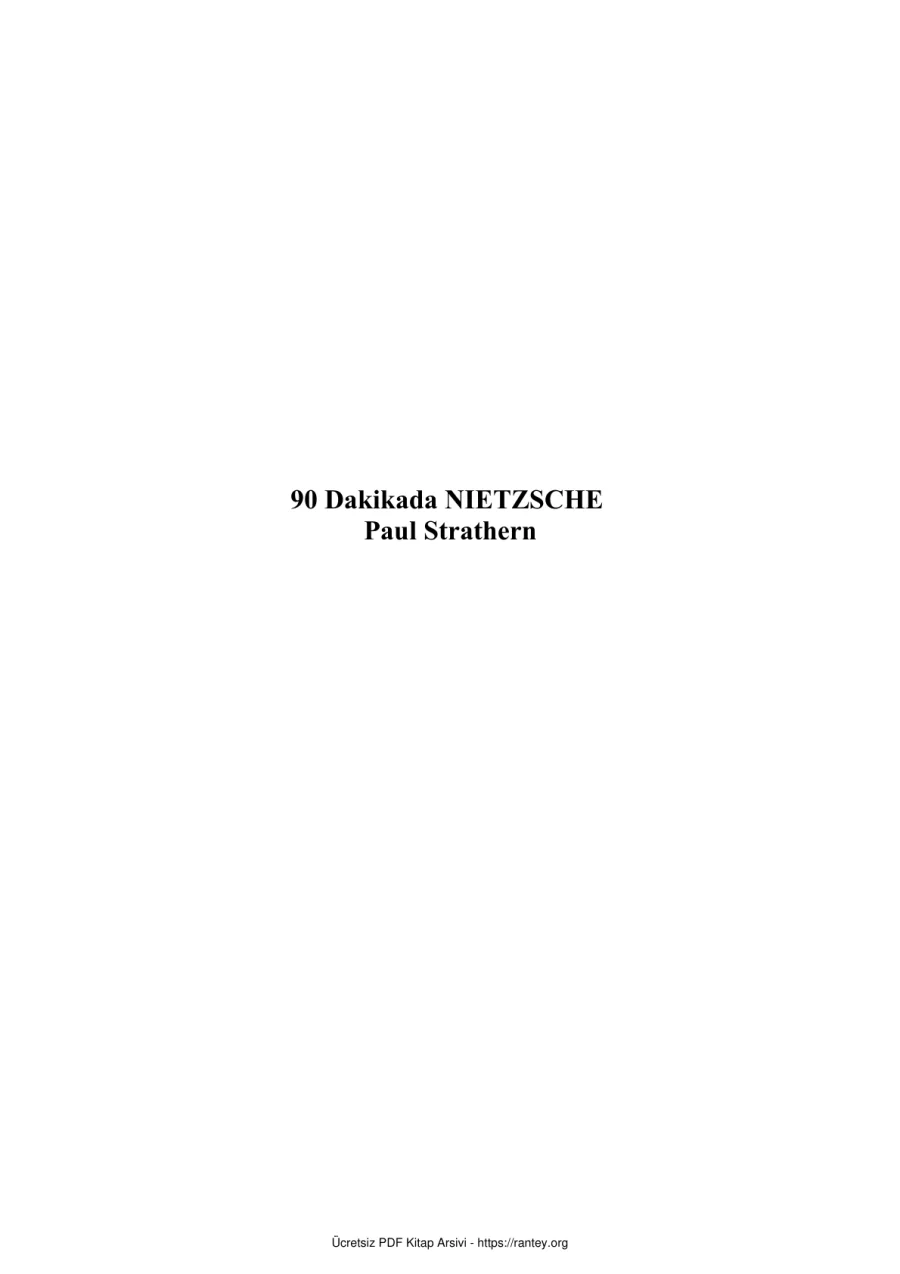 90 Dakikada Nietzsche kapak görseli