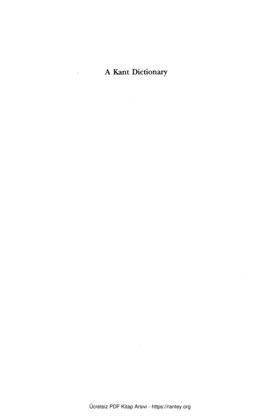 A Kant Dictionary kapak görseli